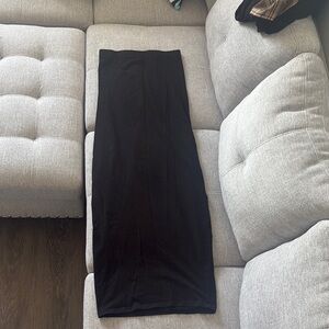 PrettyLittleThing Black Strapless Maxi Dress